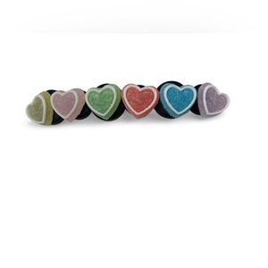 Handmade Multicolor Heart Hair Beret Clip Candy Like